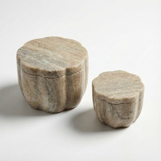 Brown Marble Chunky Canister Lg.