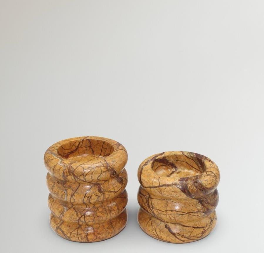 Marble Taper Candle Holder Lg.
