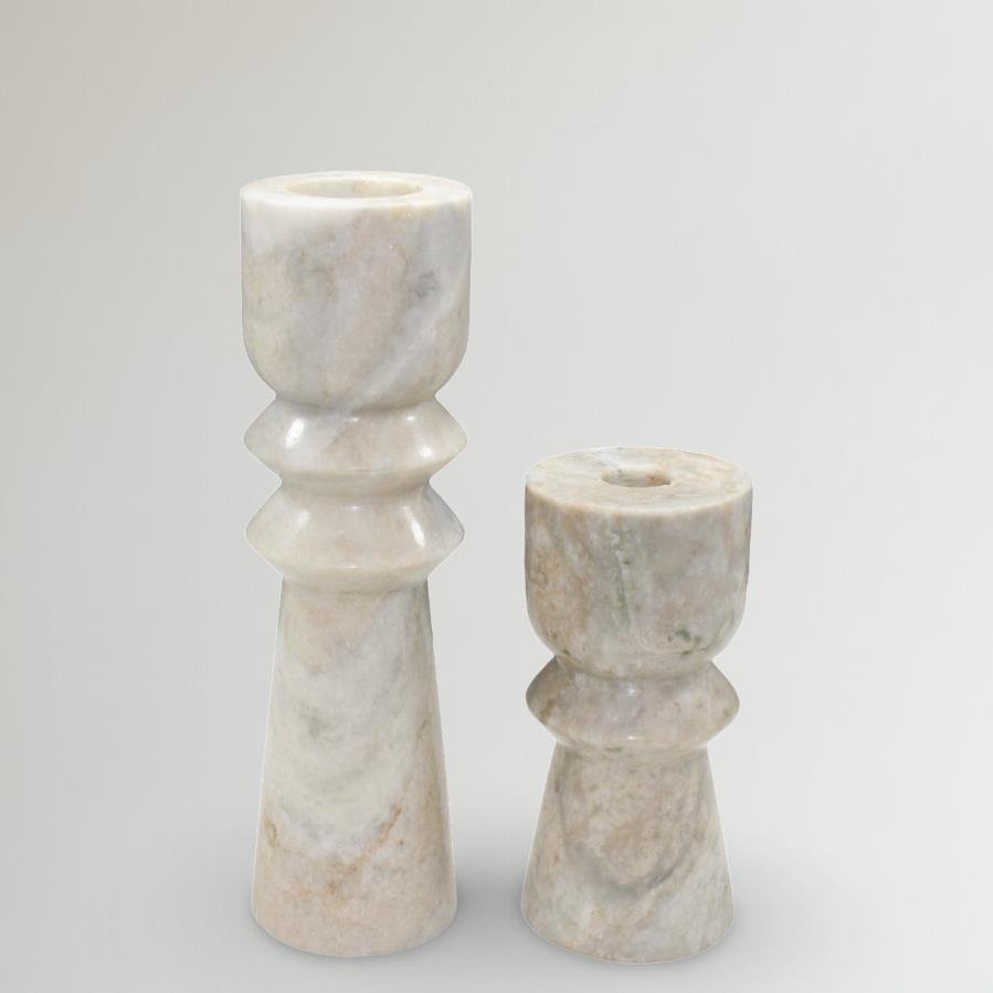 marble taper candle holder lg.