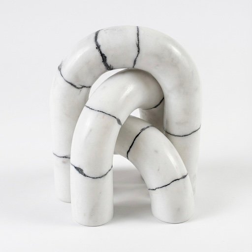 White Marble Fractured Arch Lg.