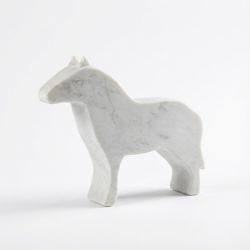 White Marble Horse Sculpture