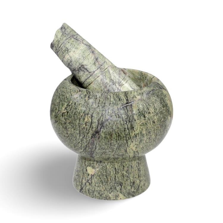 Green Forest Marble Mortar & Pestle