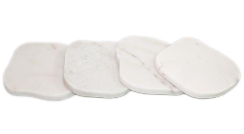 White Marble Coaster Set of 4