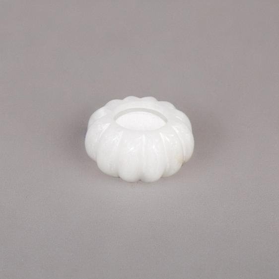 Alabaster Scalloped Fruit Trinket Dish Sm.