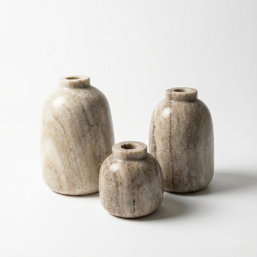 Brown Galaxy Marble Vase Lg.